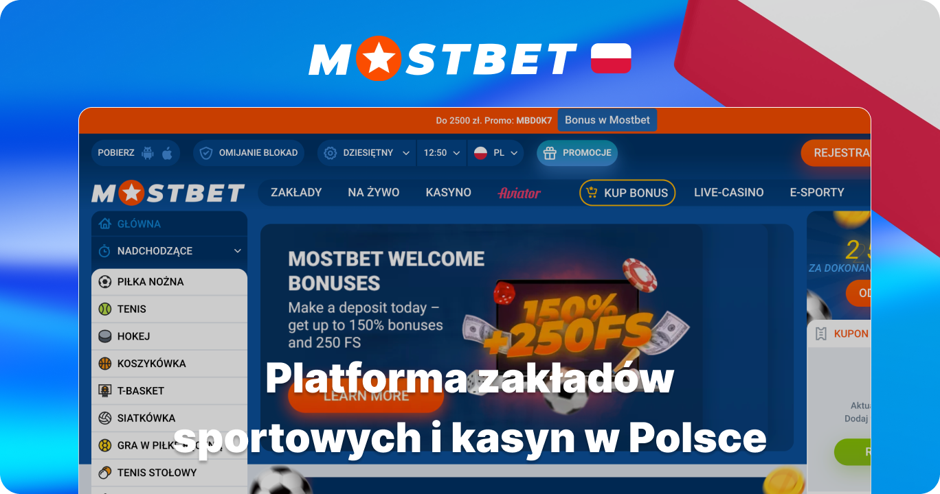 Mostbet - Platforma hazardowa i bukmacherska dla graczy z Polski